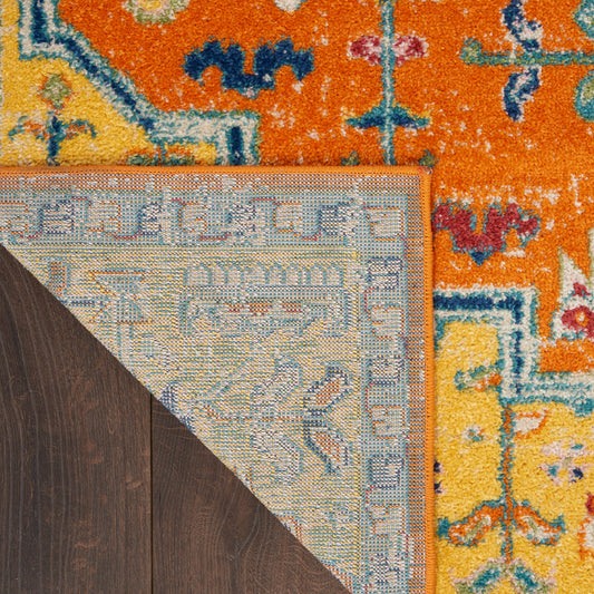 Nourison Home Allur Orange Multicolor Transitional