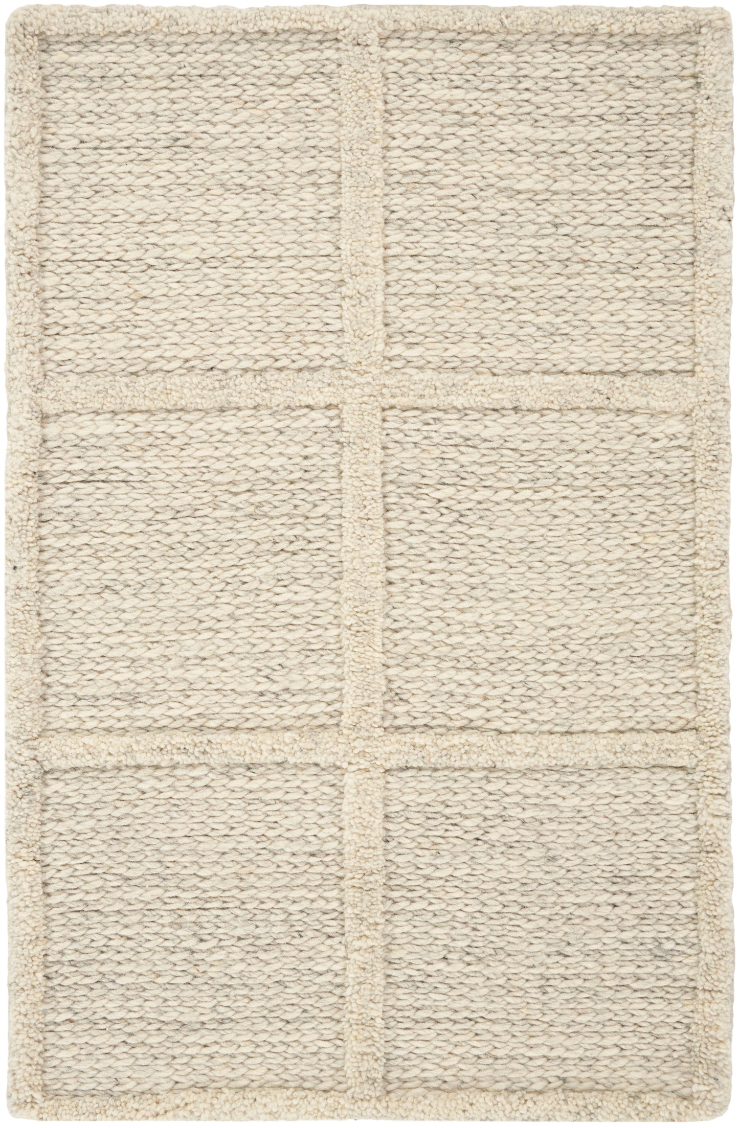 DKNY Pure Framework FRA01 Ivory Contemporary Hand Tufted Rug