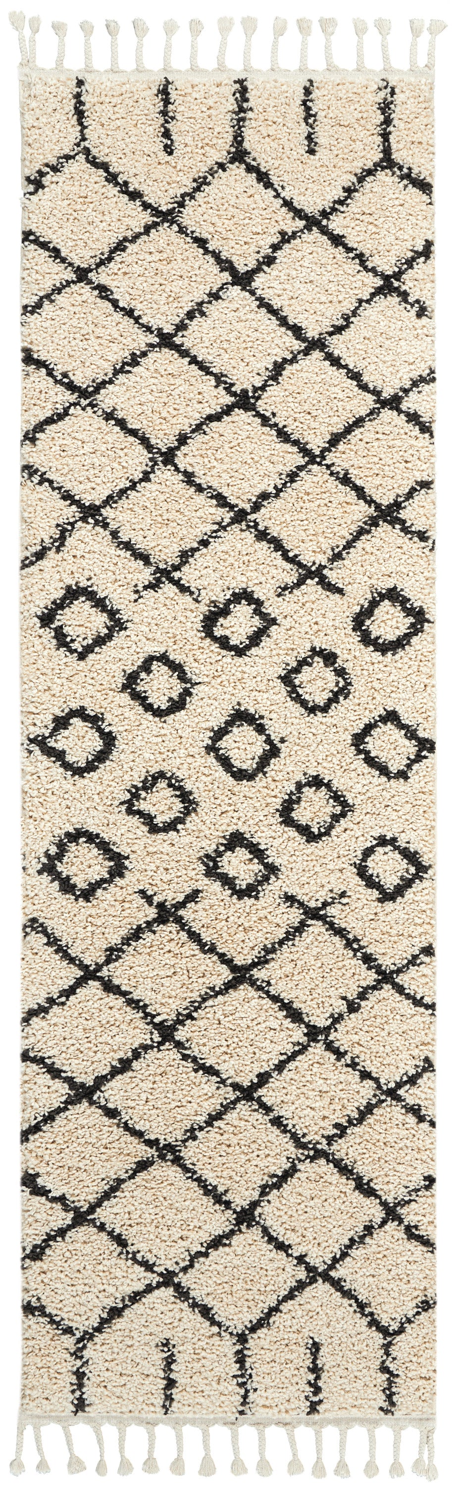 Nourison Home Moroccan Shag MRS01 Cream Transitional Power-loomed Rug