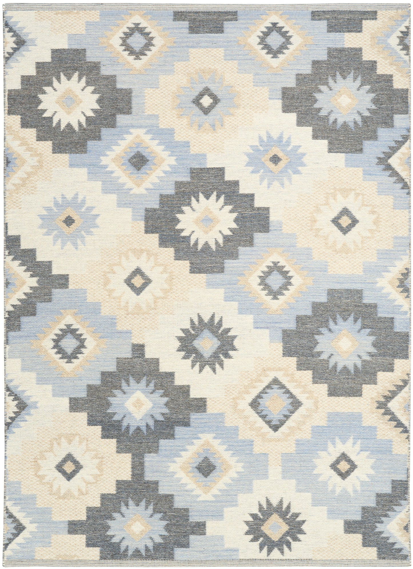 Nourison Home Copenhagen CPN01 Ivory Navy Contemporary Machine Woven Rug