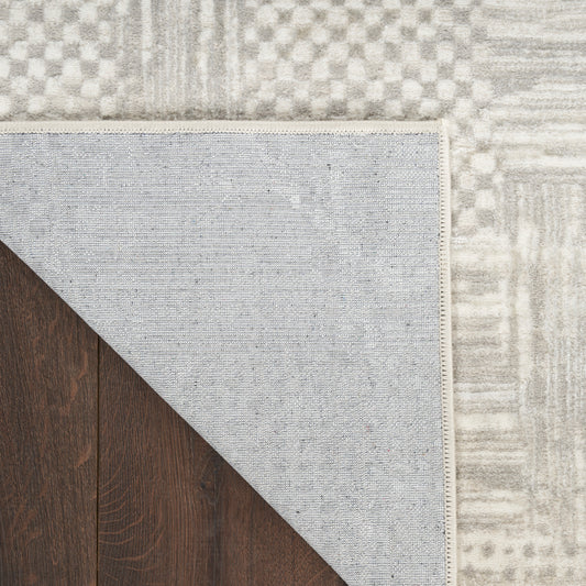 Nourison Home Glitz Silver Grey Contemporary