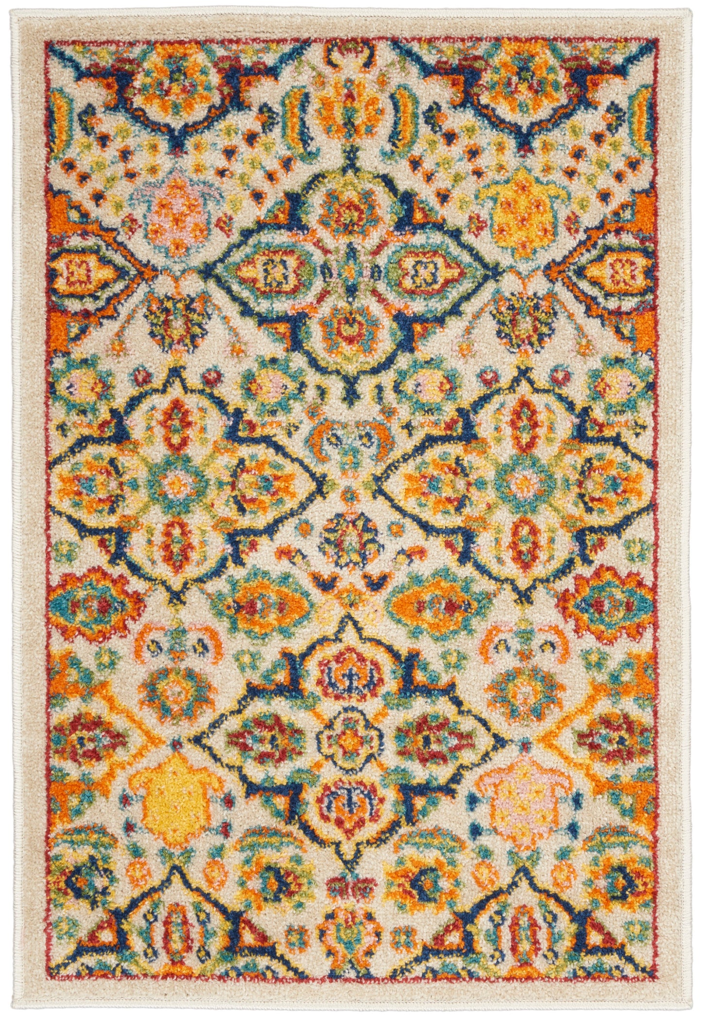 Nourison Home Allur ALR03 Ivory Multicolor Transitional Power-loomed Rug