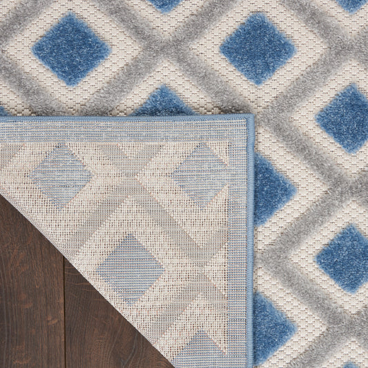Nourison Home Aloha Blue Grey Contemporary