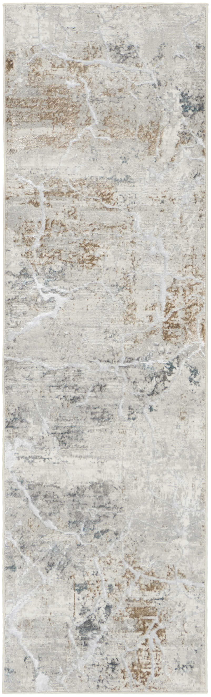 Nourison Home Glitz GLZ23 Grey Multicolor Contemporary Power-loomed Rug