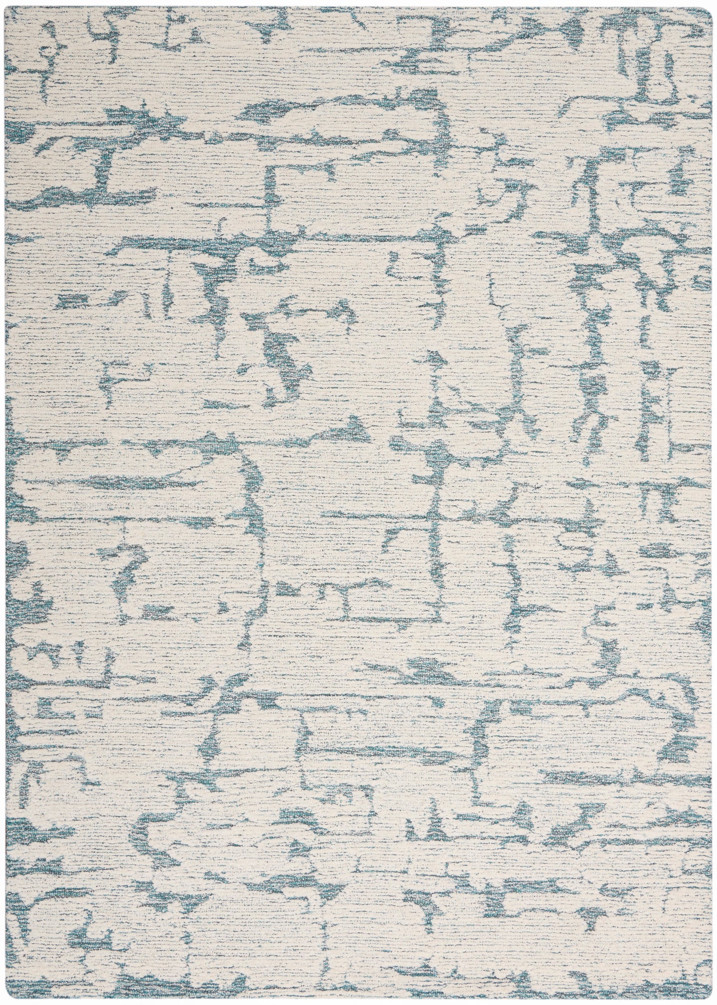 Calvin Klein CK009 Sculptural SCL01 Teal Contemporary Hand Tufted Rug