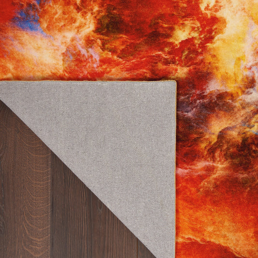 Nourison Home Le Reve Red Flame Contemporary