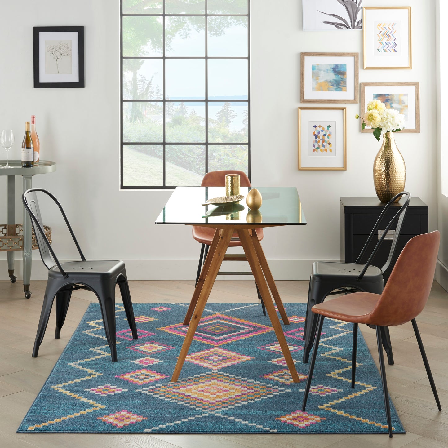 Nourison Home Passion Navy Transitional