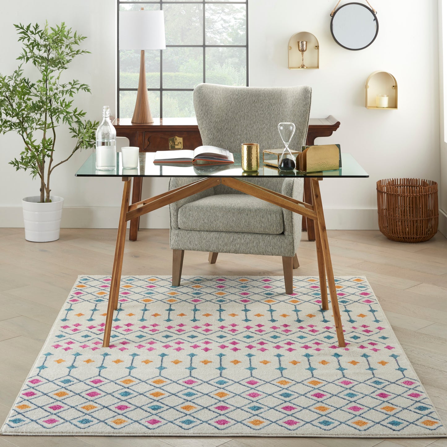 Nourison Home Passion Ivory Multicolor Transitional