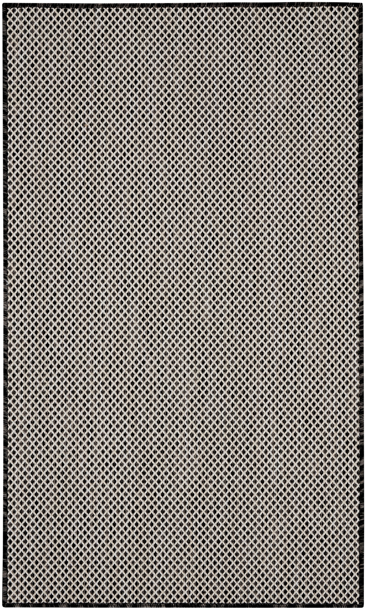 Nourison Home Courtyard COU01 Black White Contemporary Power-loomed Rug