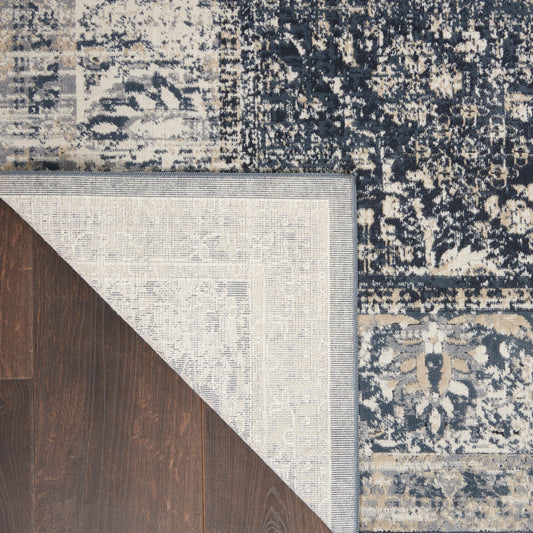 Nourison Home Malta Navy Ivory Traditional