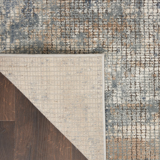 Nourison Home Quarry Blue Beige Contemporary