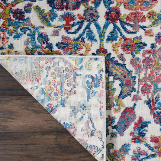 Nourison Home Ankara Global Ivory Blue Transitional