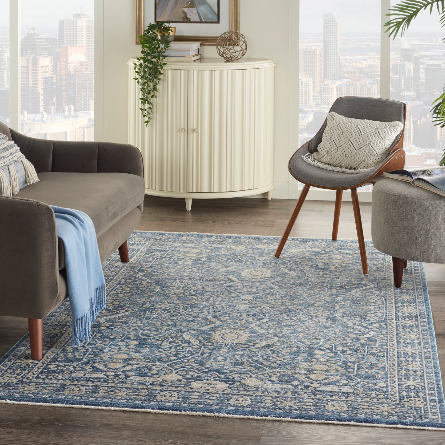Nourison Home Lustrous Weave Blue