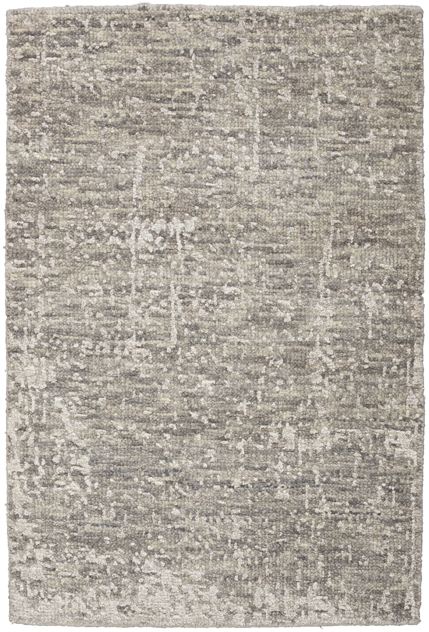 Nourison Home Luna LUN01 Grey Silver Contemporary Hand Knotted Rug