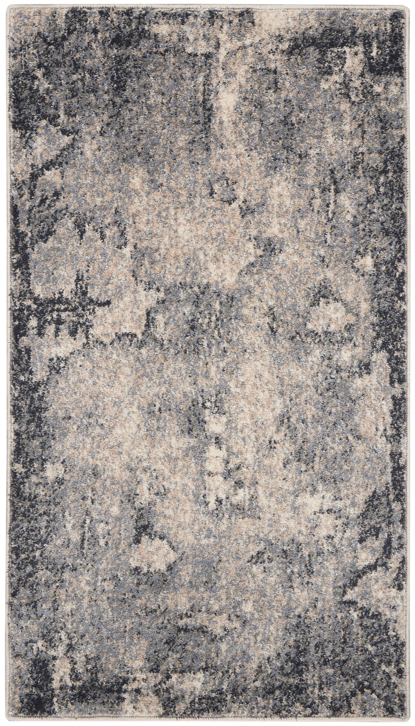 Nourison Home Moroccan Celebration KI388 Blue Beige Contemporary Power-loomed Rug