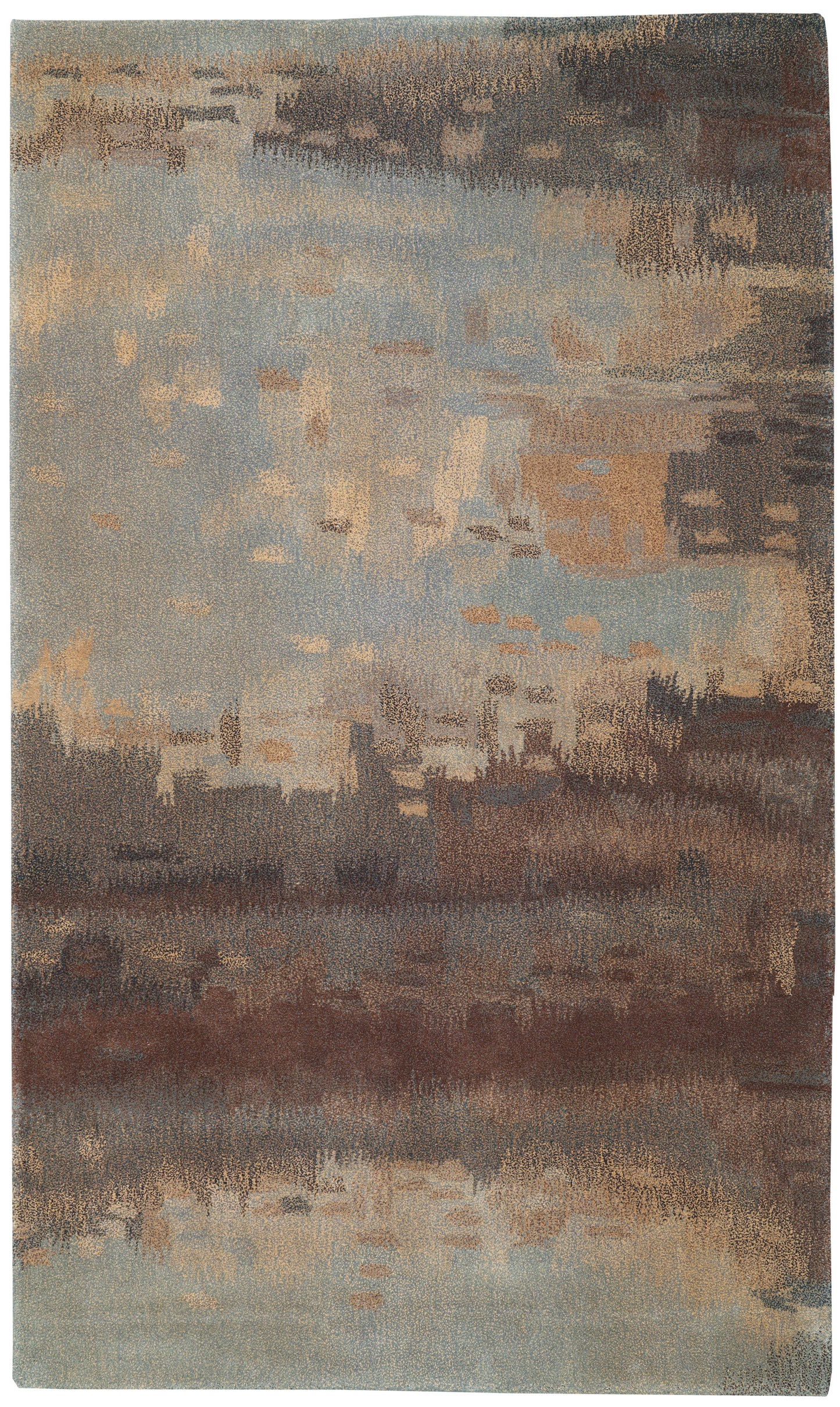 Calvin Klein Home Luster Wash SW12 Slate Contemporary Tufted Rug