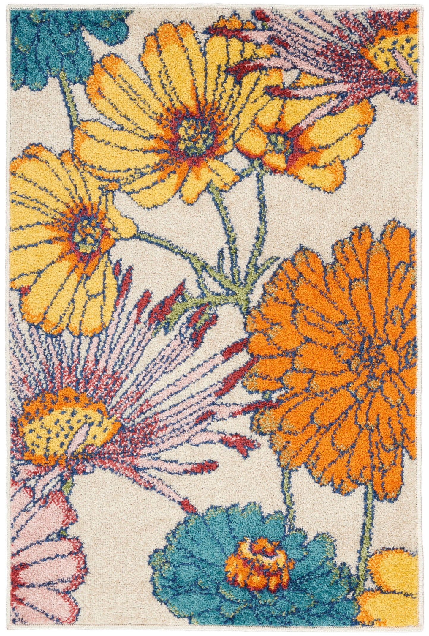 Nourison Home Allur ALR06 Ivory Multicolor Contemporary Power-loomed Rug