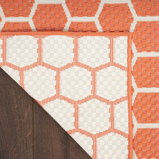 Nourison Home Twist Reversible Coral Contemporary