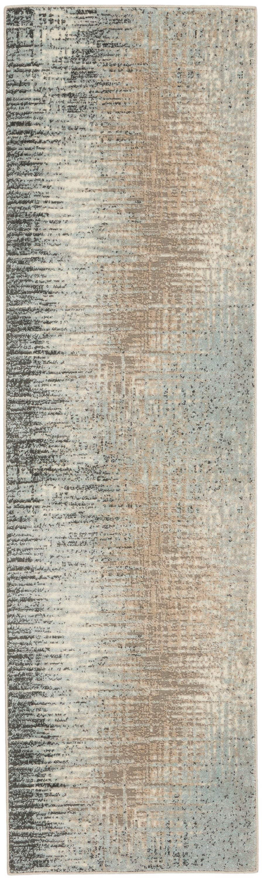 Nourison Home Marmara MRA01 Teal Grey Contemporary Power-loomed Rug