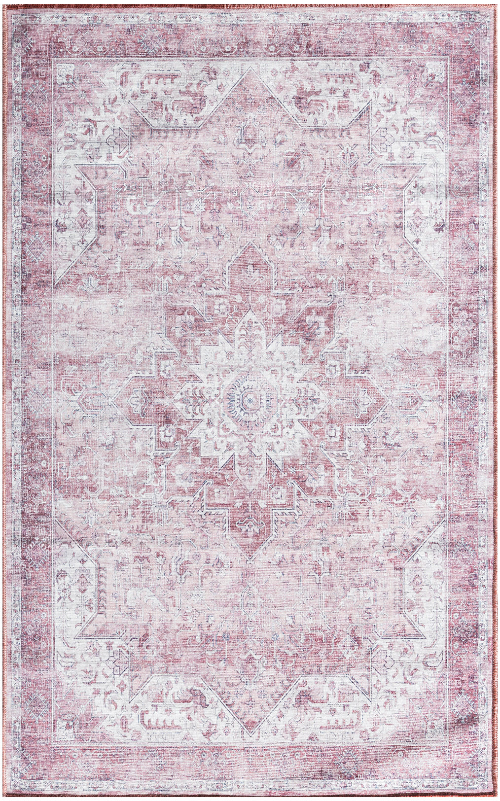 Nourison Home Nourison Washables NWB15 Pink Traditional Power-loomed Rug