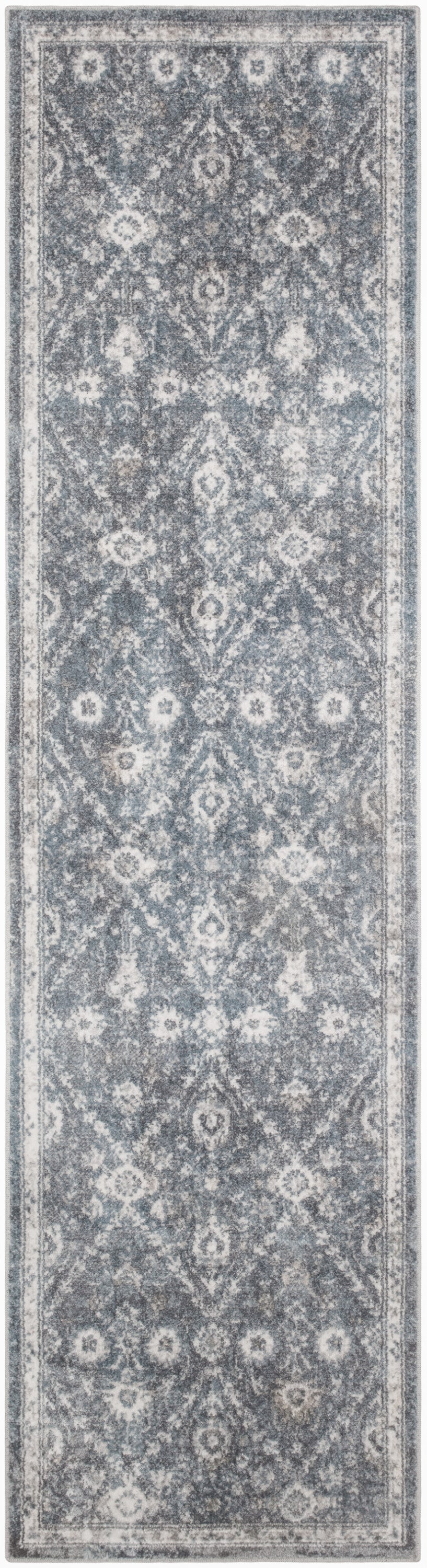 Nourison Home Astra Machine Washable ASW16 Dark Blue Traditional Power-loomed Rug