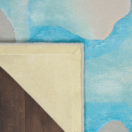 Nourison Home Prismatic Sea Mist Blue Contemporary