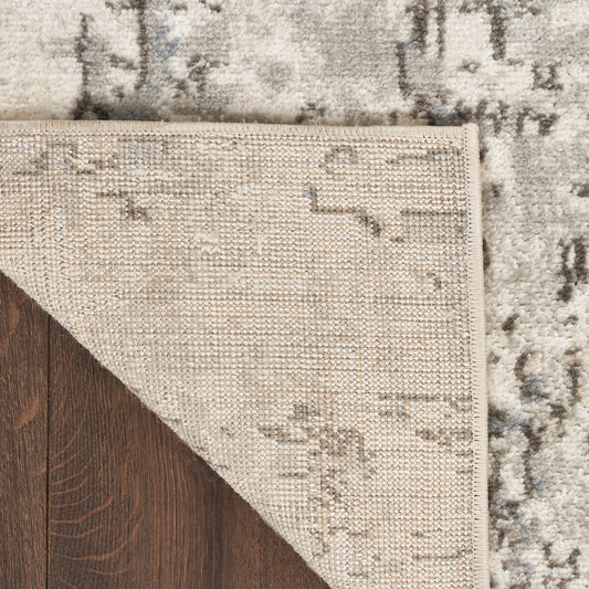 Nourison Home Quarry Ivory Blue Grey Contemporary