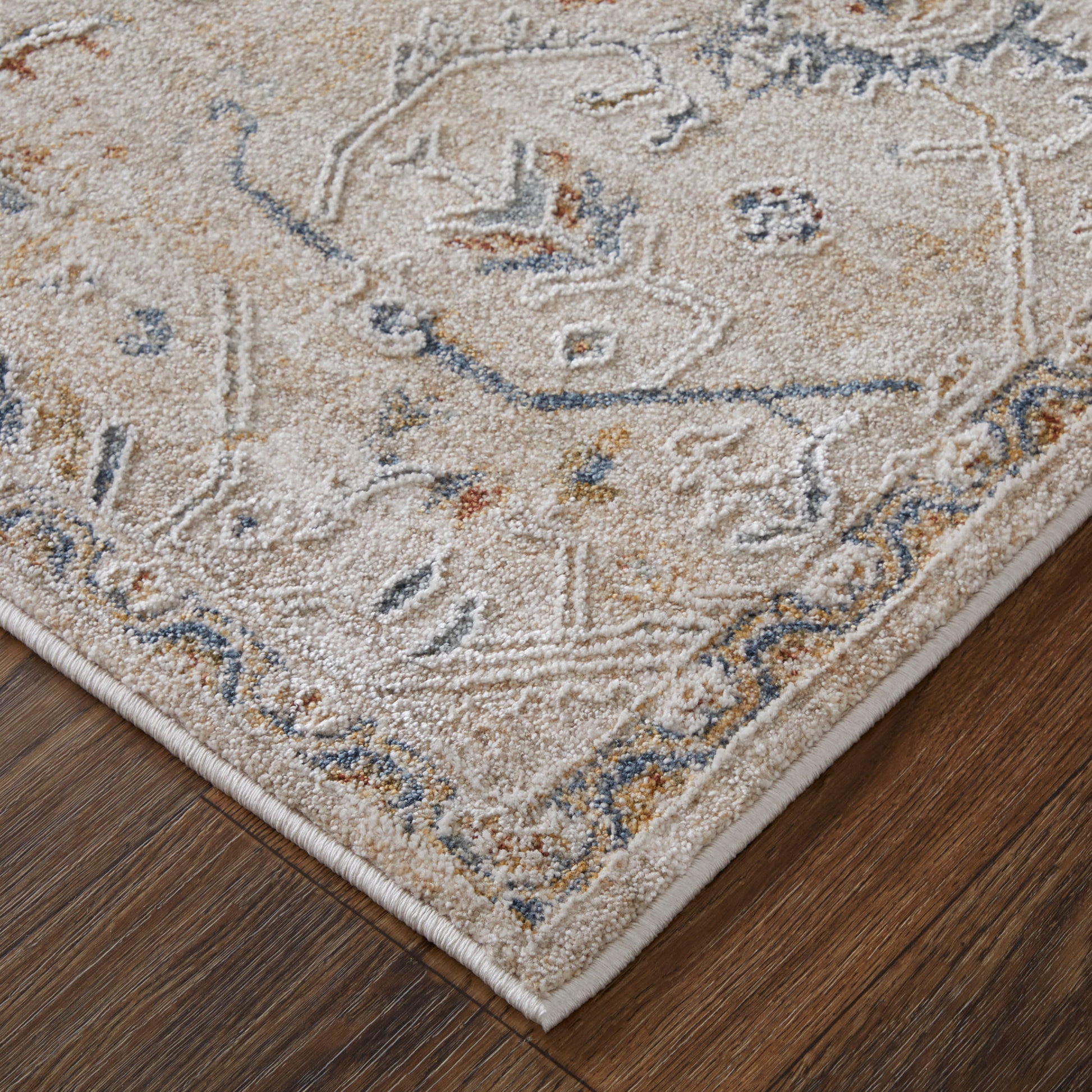 Feizy Pasha 39M6F Beige Transitional/Bohemian & Eclect Machinemade Rug