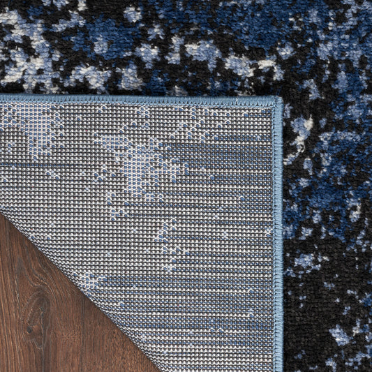 Nourison Home Passion Light Blue Black Contemporary