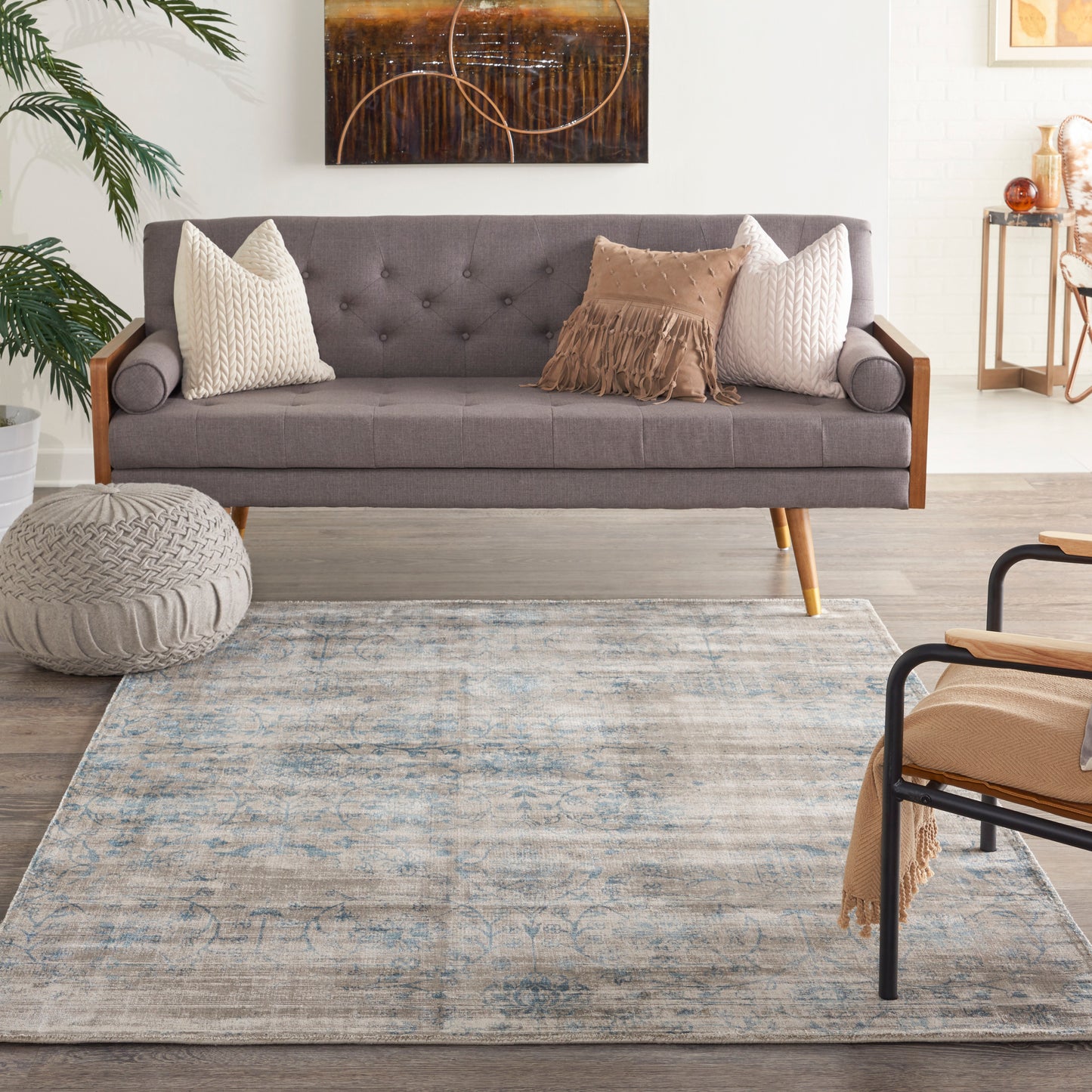 Nourison Home Desert Skies Teal Transitional