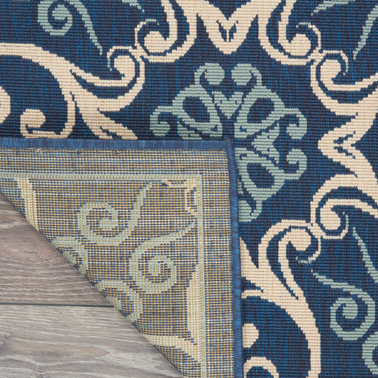Nourison Home Caribbean Navy Transitional