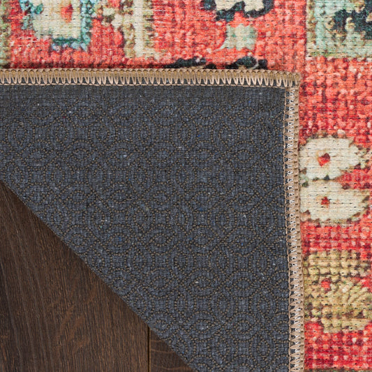 Nourison Home Vintage Washables Rust Multicolor Traditional