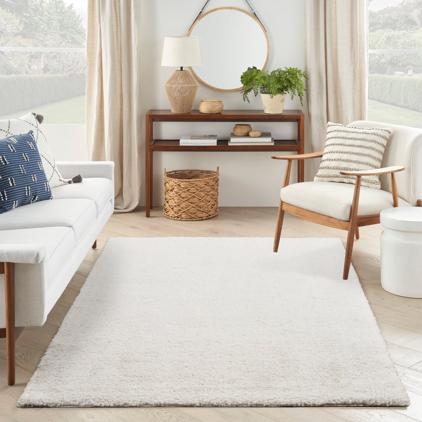 Nourison Home Modern Shag Ivory Contemporary