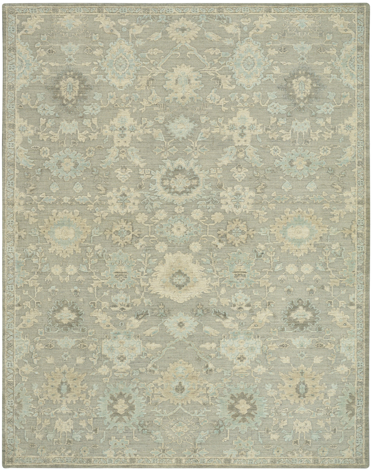 Nourison Home Ravello RVL01 Grey Blue Traditional Hand Loomed Rug
