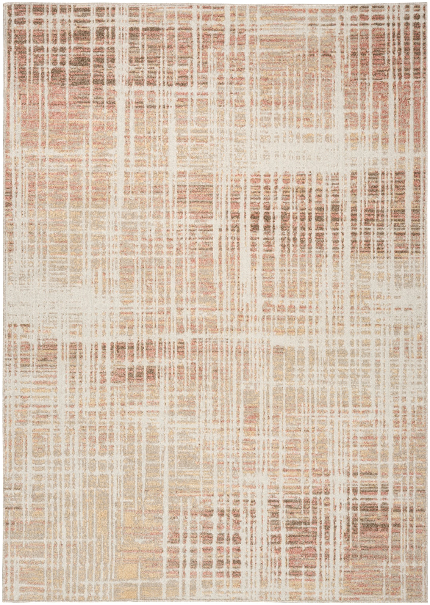 Nourison Home Washable Decor WSD07 Beige Peach Contemporary Loom-woven Rug