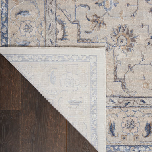 Nourison Home Silky Textures Ivory Grey Traditional
