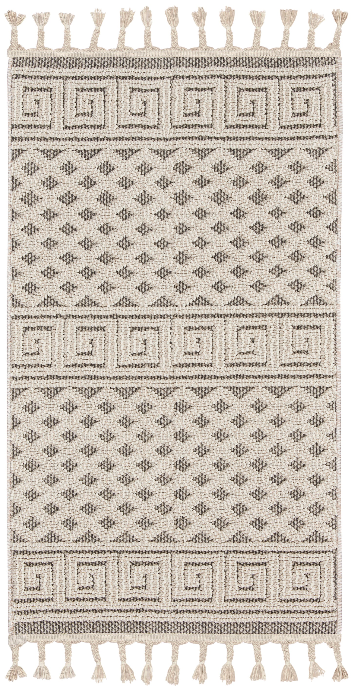 Nourison Home Paxton PAX05 Ivory Grey Contemporary Power-loomed Rug