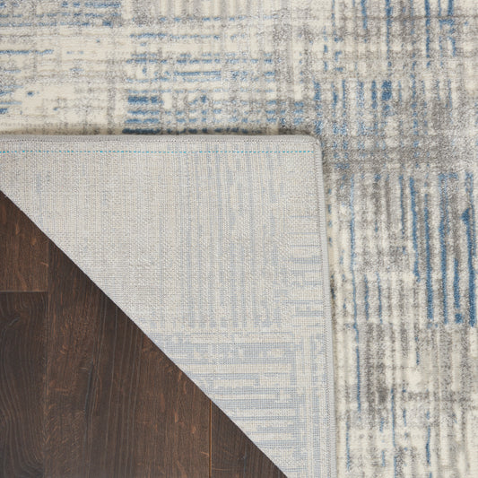 Nourison Home Solace Ivory Grey Blue Contemporary