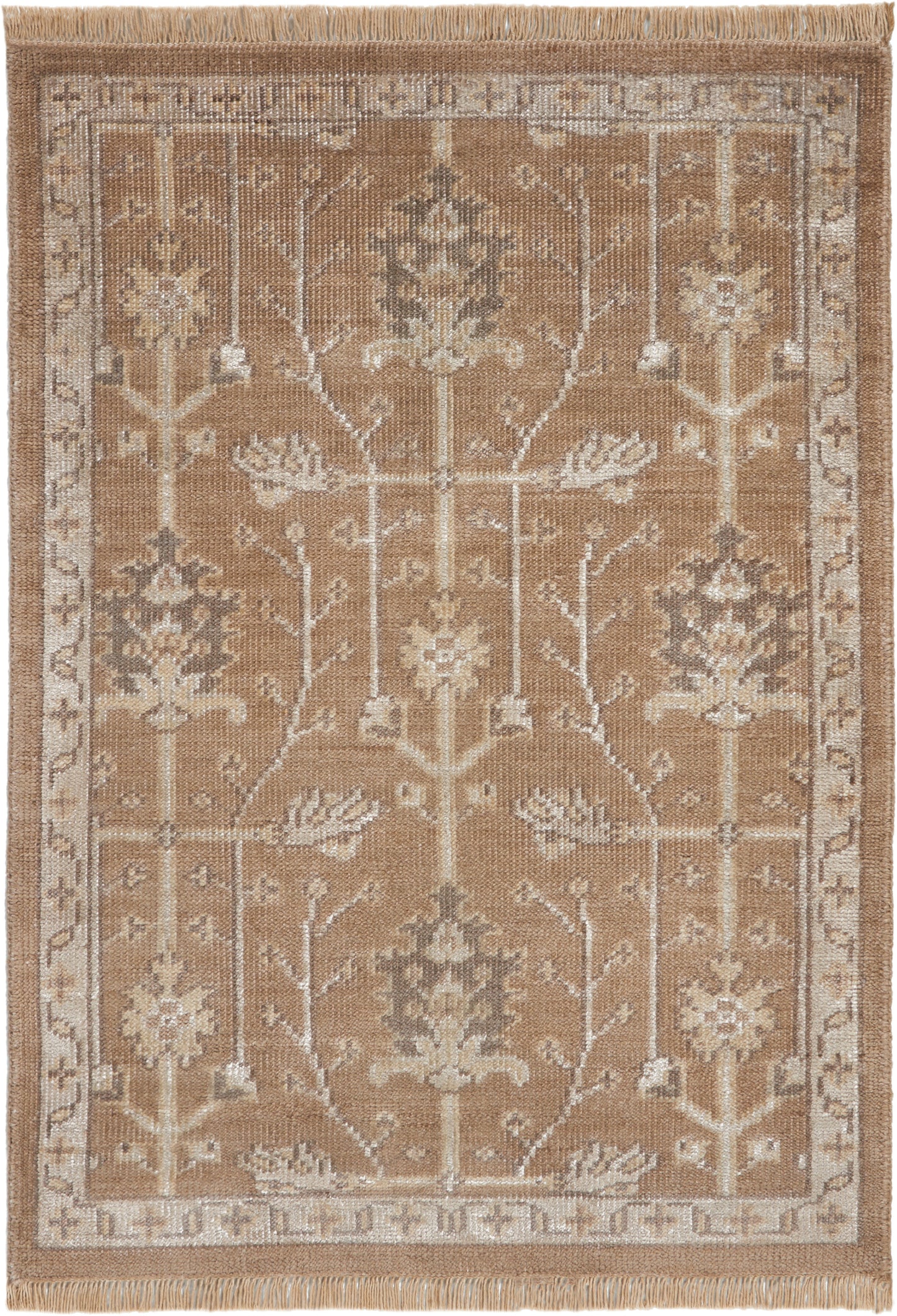 Nourison Home Aldora ALD07 Pewter Traditional Knotted Rug