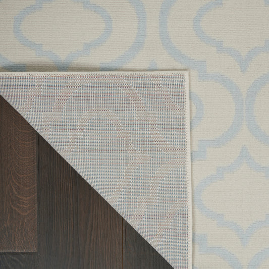 Nourison Home Jubilant Ivory Blue Transitional