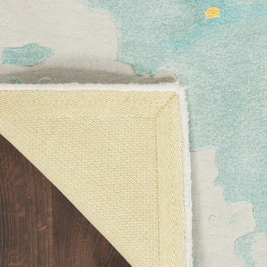 Nourison Home Prismatic Seafoam Gold Contemporary