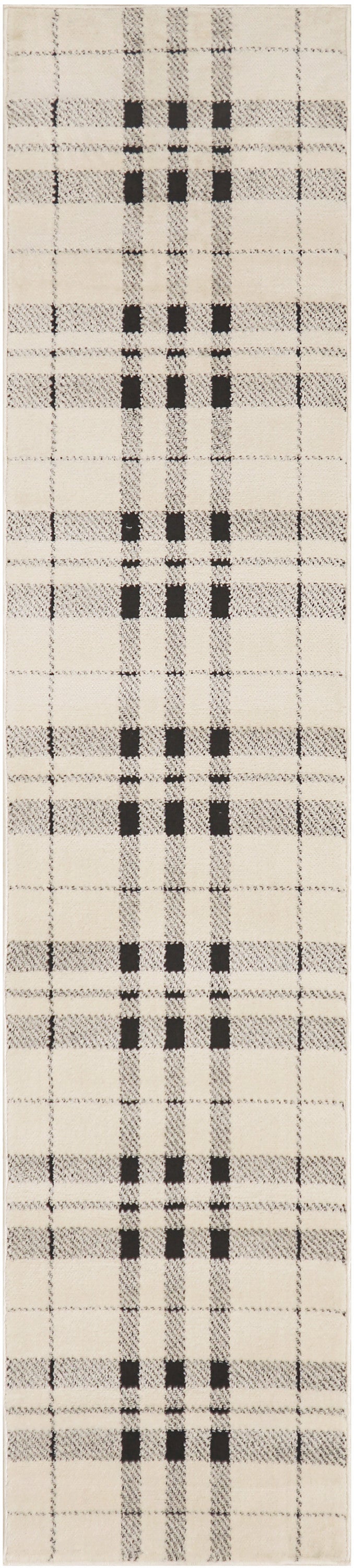 Nourison Home Modern Comfort MNC04 Ivory Black Contemporary Power-loomed Rug