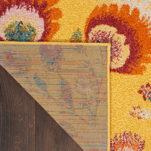 Nourison Home Allur Yellow Multicolor Contemporary