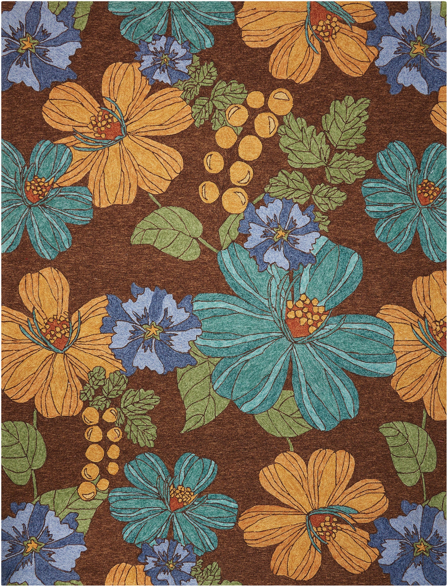 Nourison Home South Beach SOU04 Chocolate Contemporary Hooked Rug