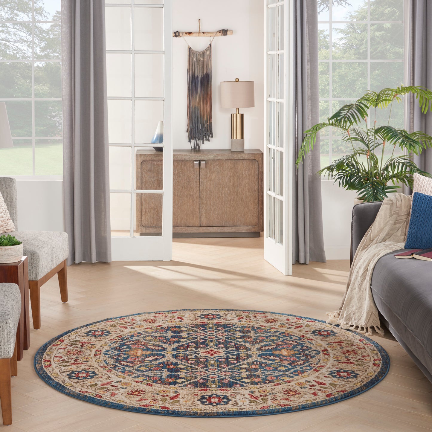 Nourison Home Karisma Blue Ivory Traditional