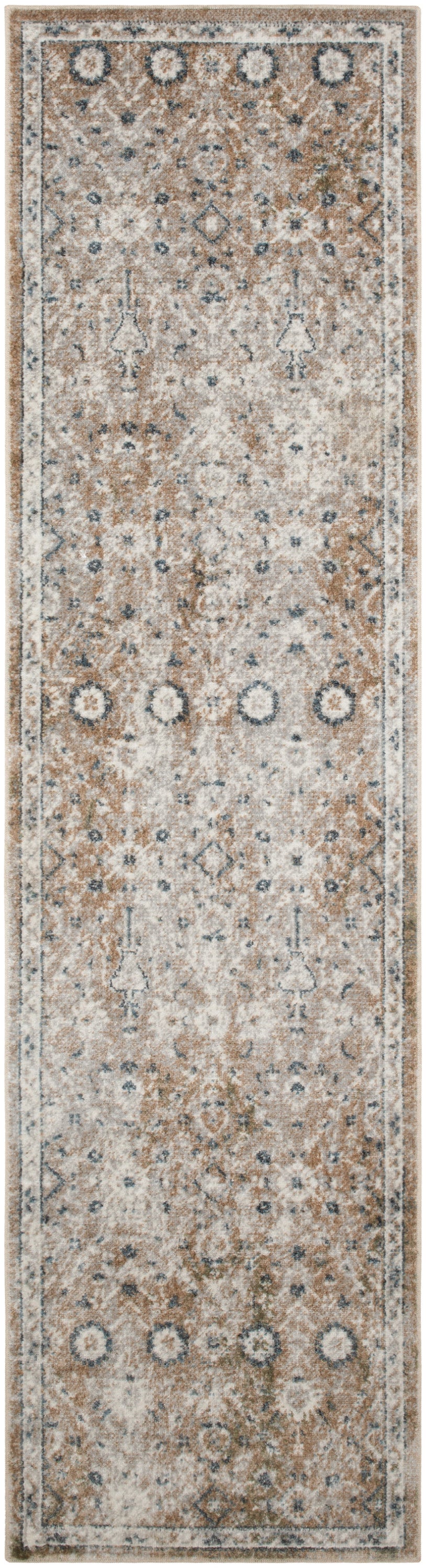 Nourison Home Astra Machine Washable ASW16 Gold Grey Traditional Power-loomed Rug