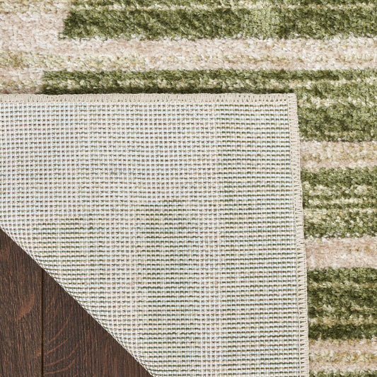 Nourison Home Astra Machine Washable Ivory Olive Contemporary