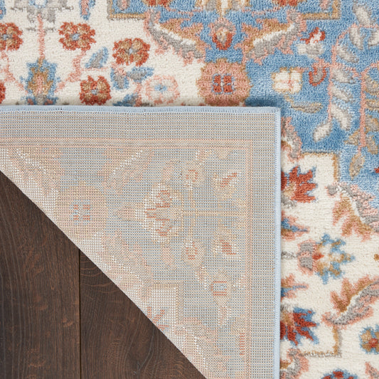 Nourison Home Elation Ivory Blue Traditional
