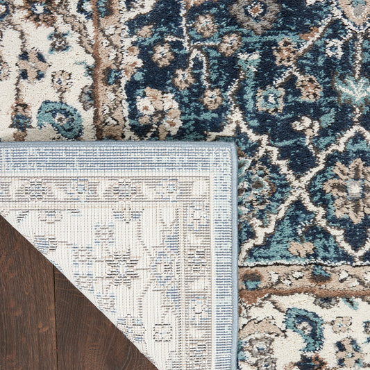 Nourison Home American Manor Blue Ivory Traditional