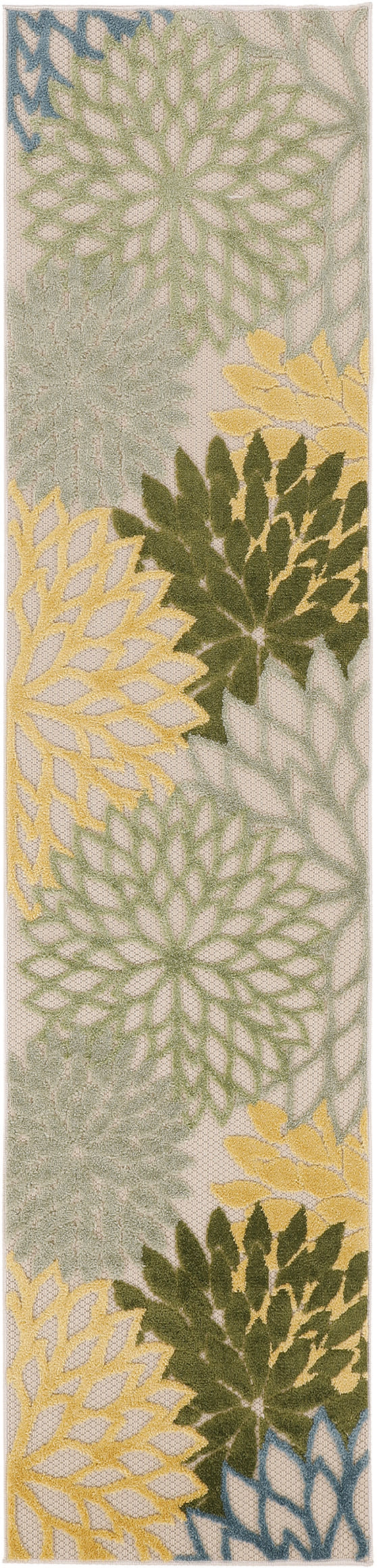 Nourison Home Aloha ALH05 Green Multicolor Contemporary Power-loomed Rugs